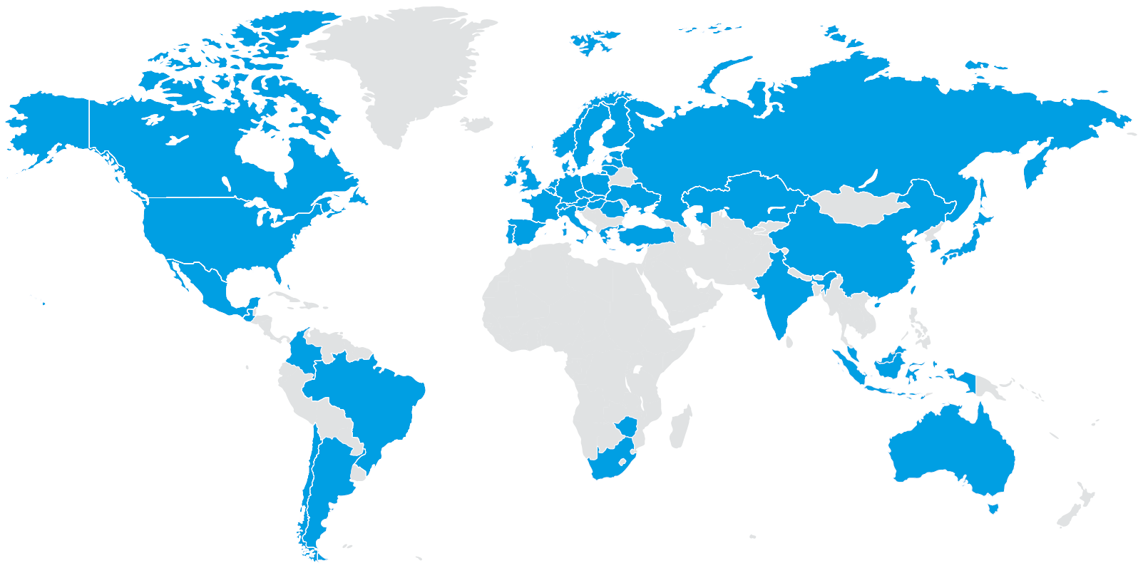 Map of supplier countries