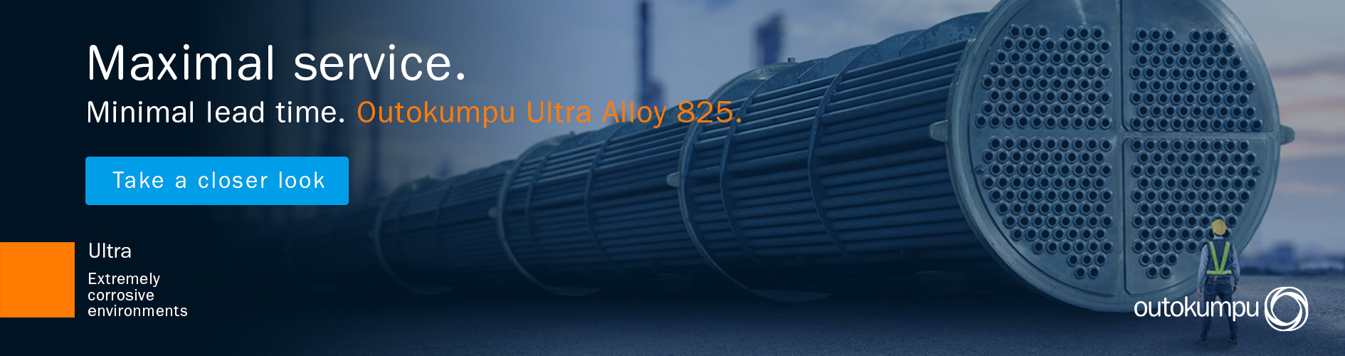 Ultra Alloy 825 campaign banner